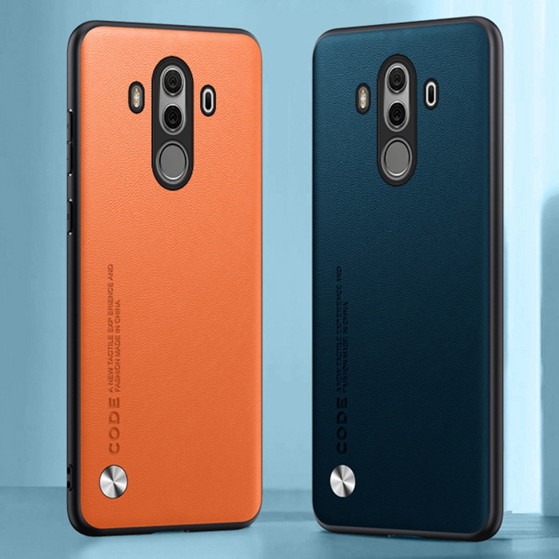 Étui de luxe en cuir PU pour Huawei Mate 10 Pro 10Pro, coque arrière en Silicone, Protection complète, coque de téléphone pour Huawei Mate 9 Mate9