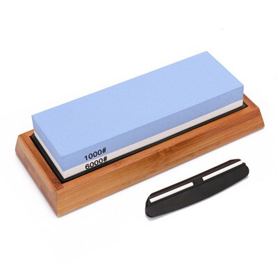 400/1000 3000/8000 1000/6000 Grit Premium Whetstone Cut Sharpening Stone Set Ideal Sharpener For All Blades Easy To Assemble: 1000 6000