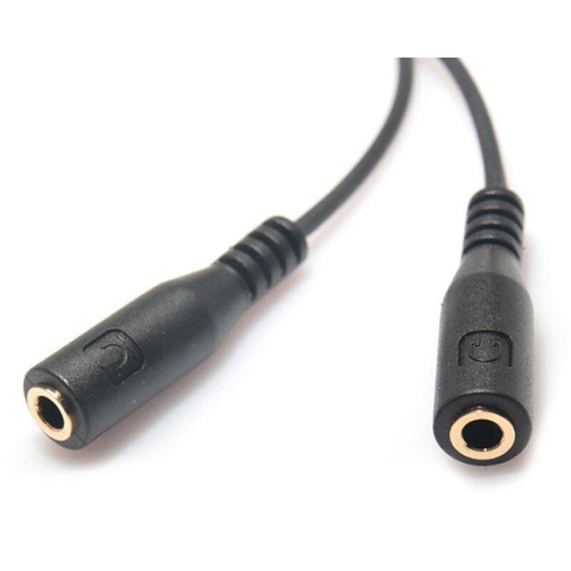 O Stereo 3.5Mm Male Naar 2 Vrouwelijke Headset Miniconnector Y Kabel Splitter Adapter