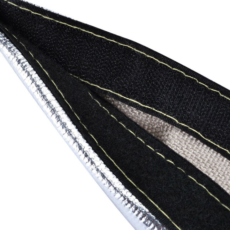 Car Metallic Heat Shield Sleeve Insulated Cover Wrap Loom Tube Protection 3/4"X 6 Ft Interior Accessories Strip