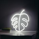 Led neonlys farverige neonskilte til værelse hjemme fest bryllup fødselsdag væg dekorativ jule neon lampe: Blad