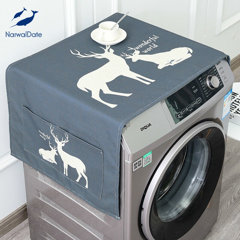 Cover Grace Linnen Wasmachine Deksel Koelkast Stofkap Automatische Wasmachine Covers Home Organisatie En Opslag