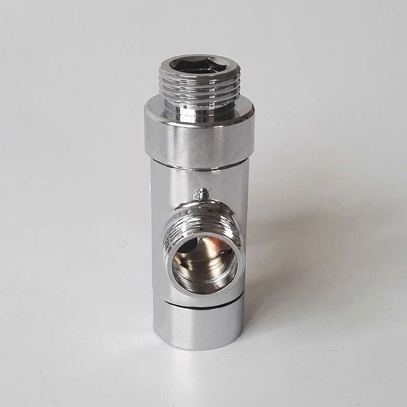 1/2" Brass Faucet Adapter Chrome Plated Bathroom Shower Faucet Accessories Water Diverter Ceramic Cartridge