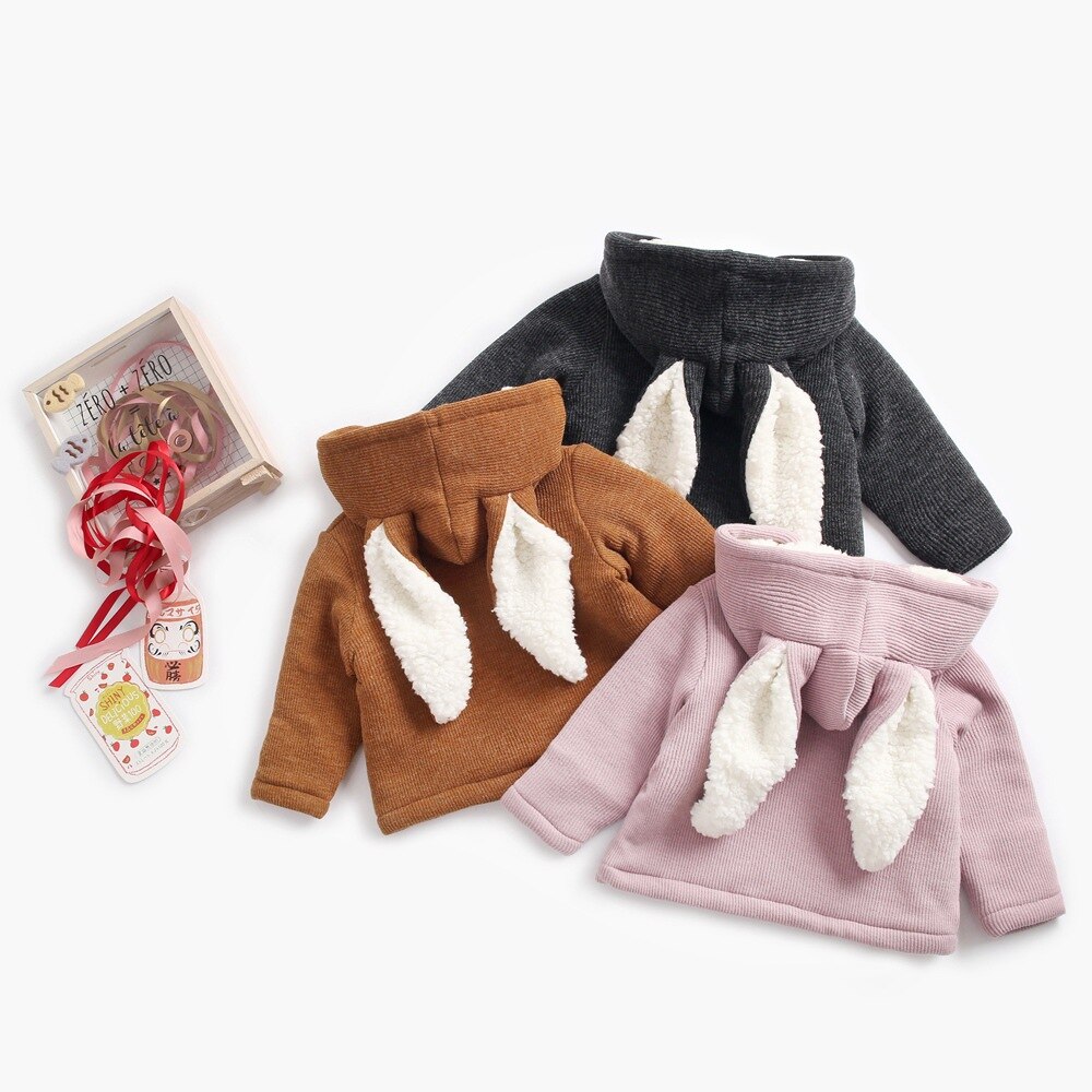 Babyjacka pojk- och flickfleece vinter vår höst kappa baby ytterkläder 8 bb 013