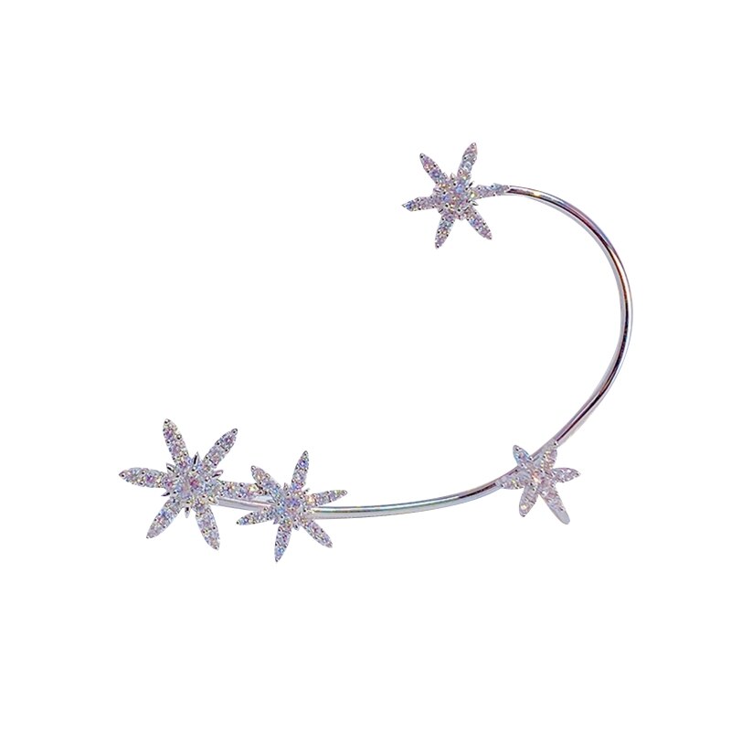 Helix Kraakbeen Clip Sneeuwvlok Oor Manchet Helix Schelp Oorbellen Non Piercing Oor Manchetten Sneeuwvlok Oorbel Zilveren K3ND