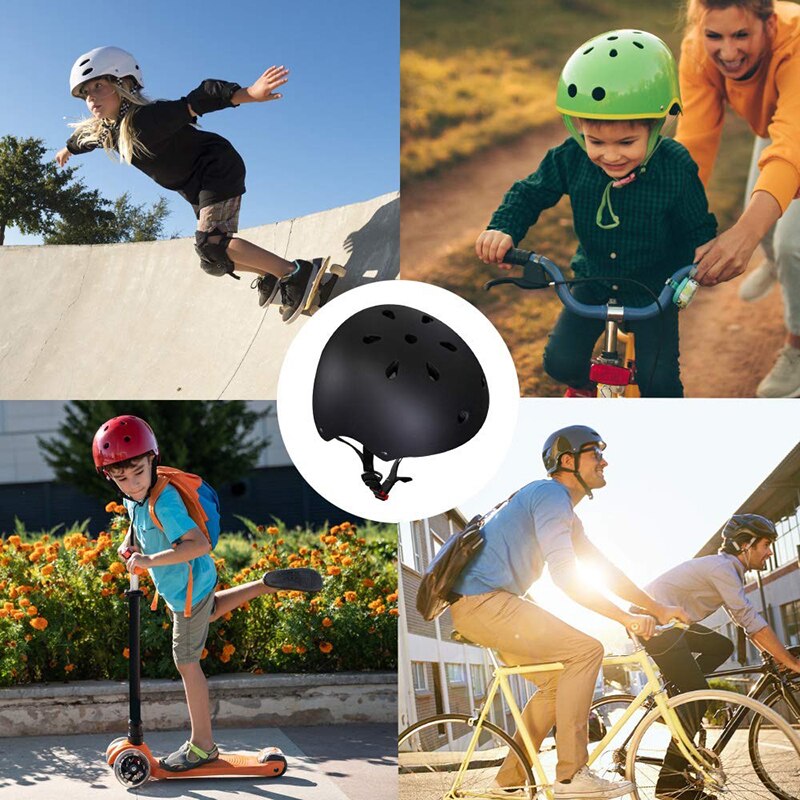 Abs skøjtehjelm voksen børn sportssikkerhedshjelm til cykling skateboard ridning multisport hovedbeskyttelseshjelm