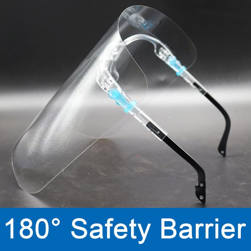 1/2/5 stk sikkerhedsbriller med ansigtsskærm justerbare high-definition gennemsigtige briller vindtæt anti støv anti spyt beskyttelsesbriller