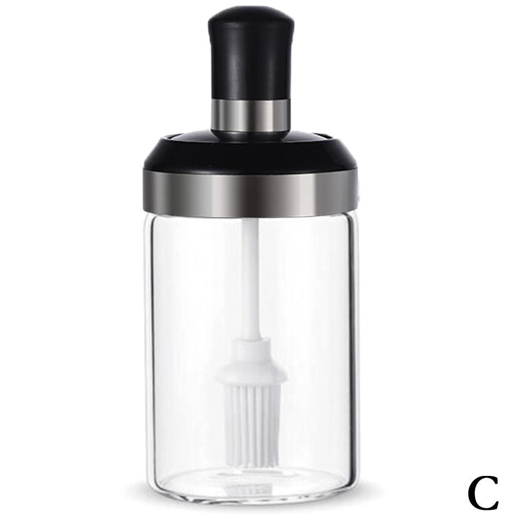 Bouteille d'assaisonnement en verre | Kit d'épices de cuisine, bouteilles poivre cuillère pots d'assaisonnement, brosse à huile, conteneur de stockage des aliments: C