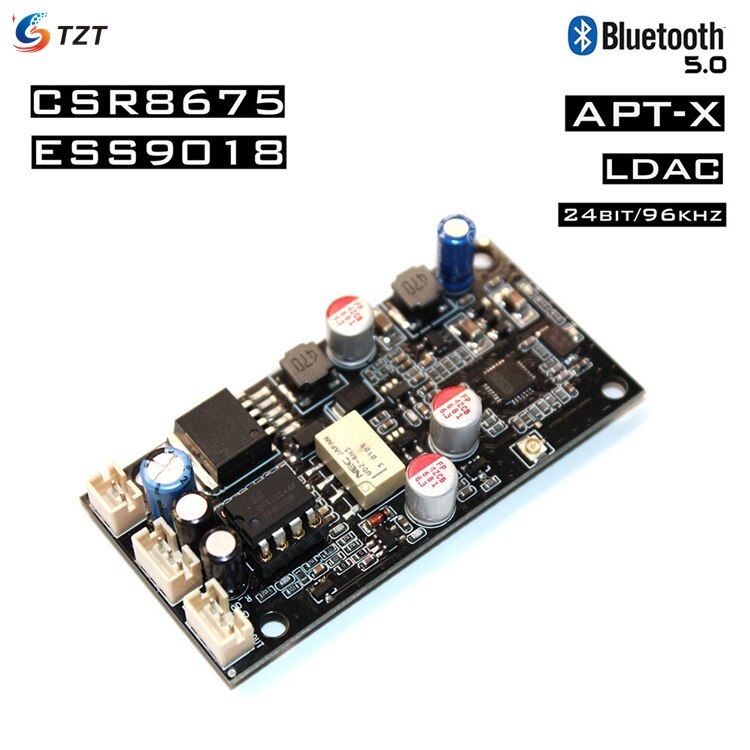 Tzt JC-SQ875 Bluetooth Dac Board CSR8675 BT5.0 & ES9018 Dac Type B Met Antenne Kabels