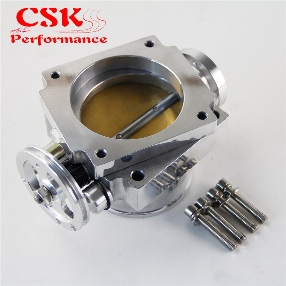 70MM THROTTLE BODY PERFORMANCE INTAKE MANIFOLD BILLET ALUMINUM HIGH FLOW Silver