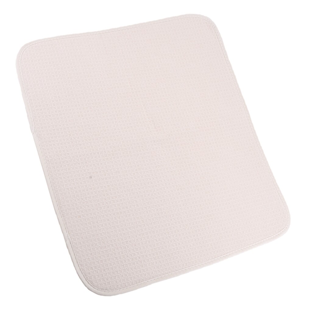 Microfiber Dish Drying Mats For Kitchen Drying Pads For Dishes Thick Absorbent Drainer Mat: Beige