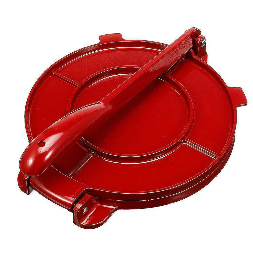 8.5/6.5in Opvouwbare Aluminium Tortilla Druk Maker Meel Maïs Thuis Bakken Keuken Diy Pie Gereedschap: Red 6.5in