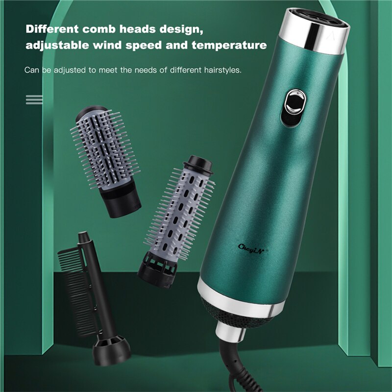 CkeyiN Ionic Hair Dryer Brush 3 in 1 Air Blow Dryers Negative Ion Hair Curler Straightener Comb Volumizer 3 Temperatures 48