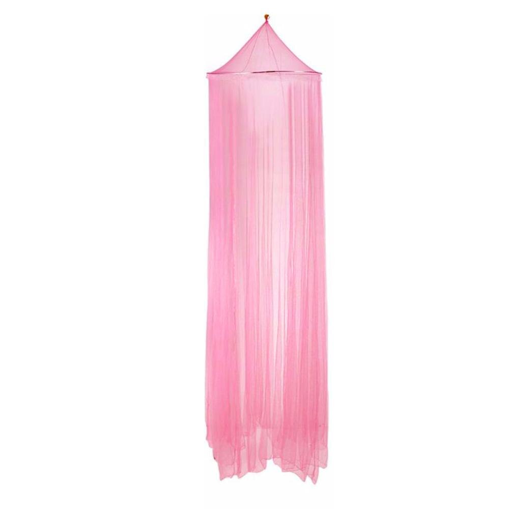 Outdoor Summer Round Lace Insect Bed Canopy Netting Curtain Polyester Mesh Fabric Home Textile Hung Dome Mosquito Net 4: light pink