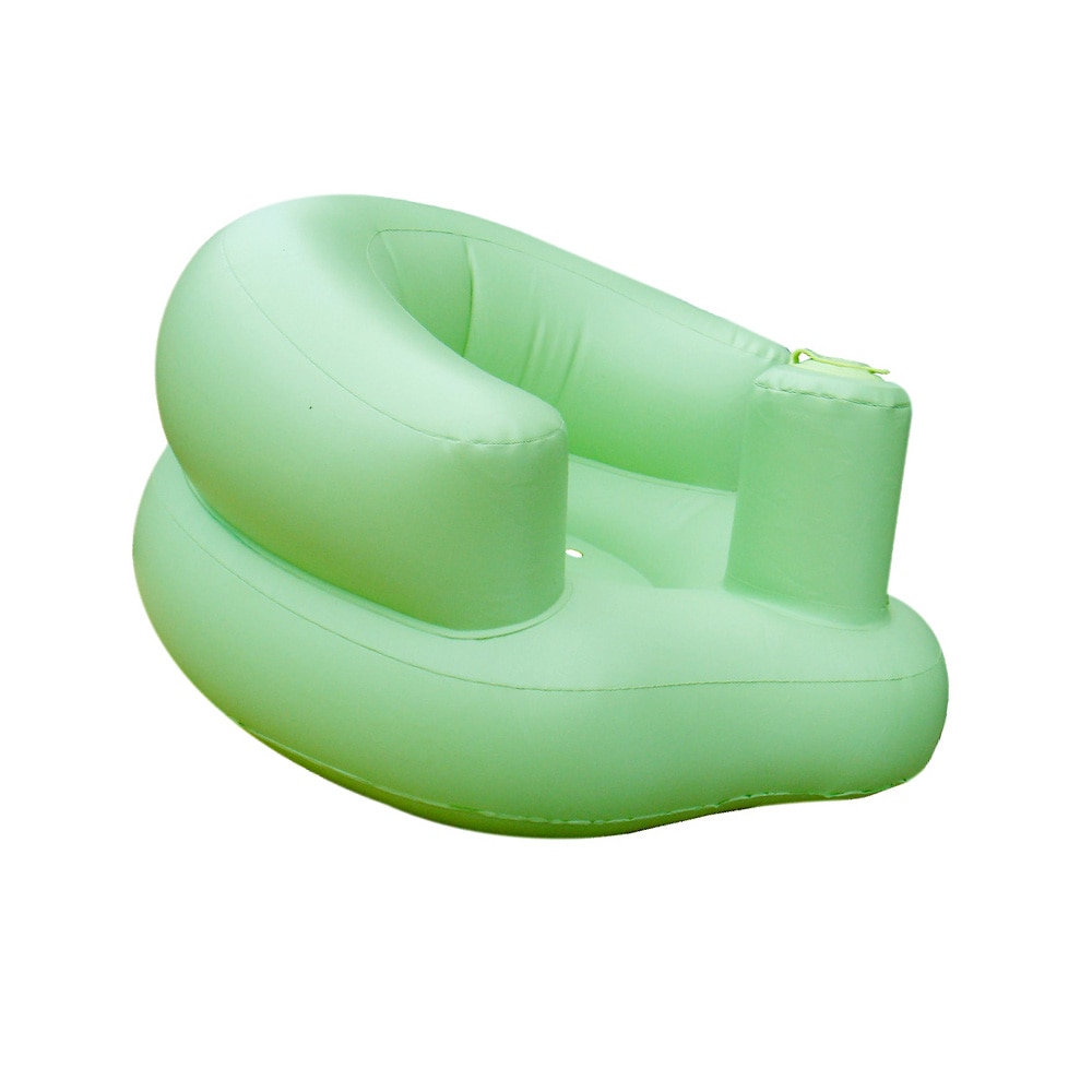 baby oppblåsbar stol lær badestol spisestuestol badesofa babysete plass trygt 2 farger miljøvennlig pvc stol