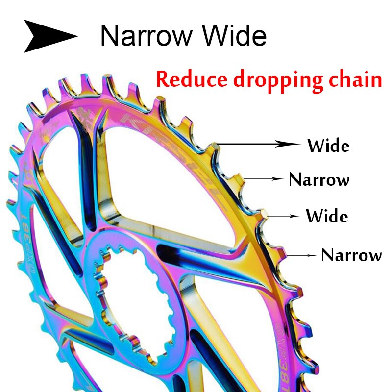 Krsec gxp chainring offset 6mm corrente anel t6 liga de alumínio roda para 8/9/10/11/12s corrente 32/34/36/38t mtb bicicleta acessórios