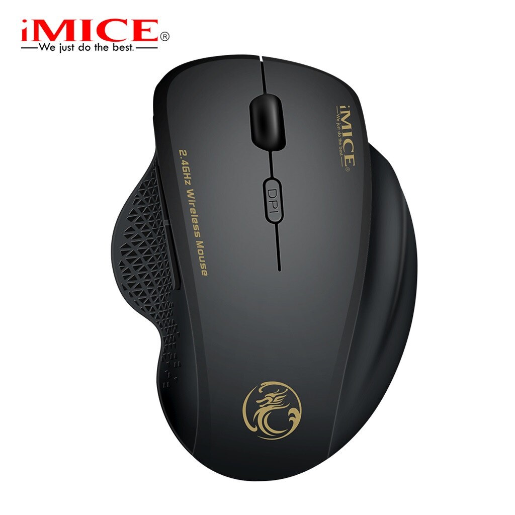 Wireless Third Gear Adjustable USB Receiver Mouse Game Mice Computer table Ergonomic Silent For PC Laptop: BK