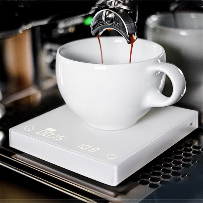Timemore  b22 version sort spejl grundlæggende kaffevægt køkkenvægte med automatisk timing til både espresso og pour over digital
