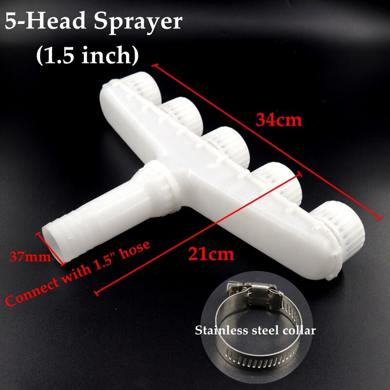1PC Home Garden Lawn Sprinklers Water Large Flow Watering Agriculture Atomizer Greenhouse Farm Vegetable Irrigation Spray: 5-head 1.5in