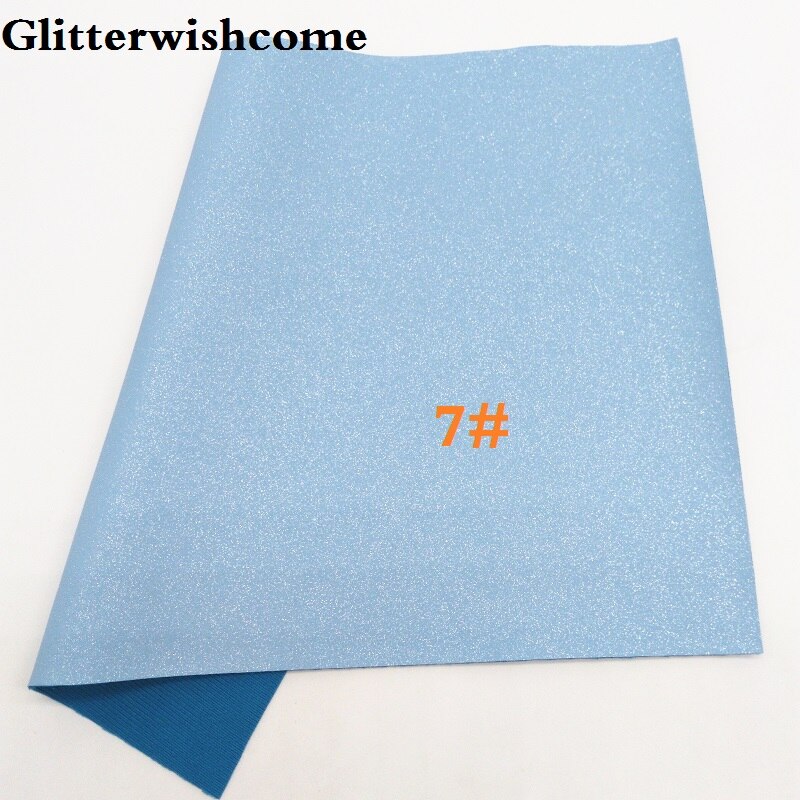 Glitterwishcome 30 x 134cm mini rulle vinyl til sløjfer ruskind glitter læder fabirc imiteret læder lagner til sløjfer , gm209: 7