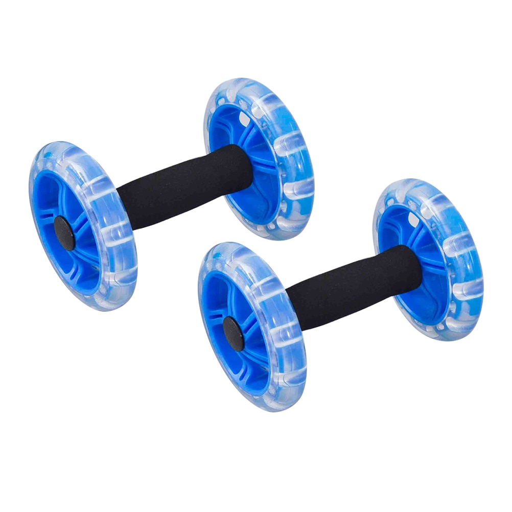 Twin-Wheel Tummy Strengthening Fitness Tummy Shaping Wheel for Man Woman (Blue): Blue