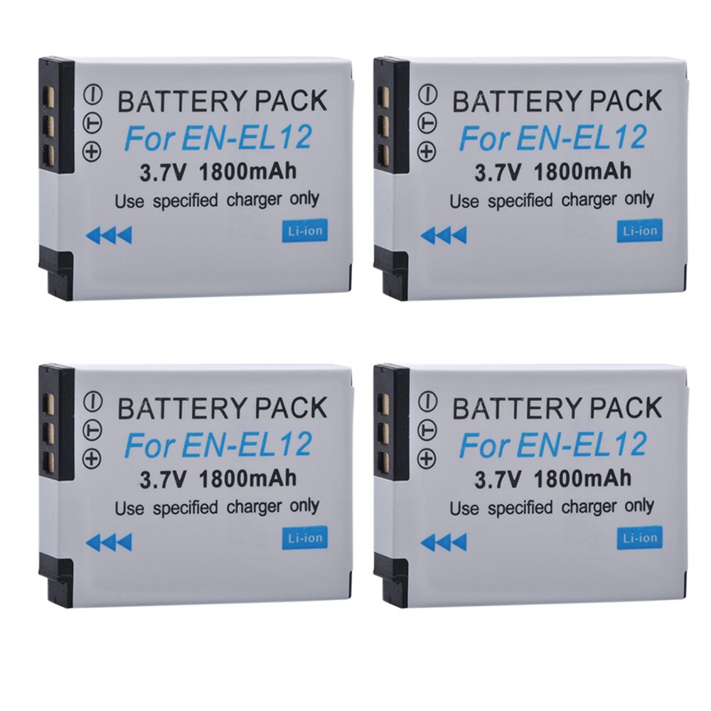 2x EN-EL12 EN EL12 ENEL12 Batterij Voor Nikon Coolpix A900 AW130 AW120 S9900 S9500 W300 S9700 S9600 S9300 S6000 S8200 s8100 AW110