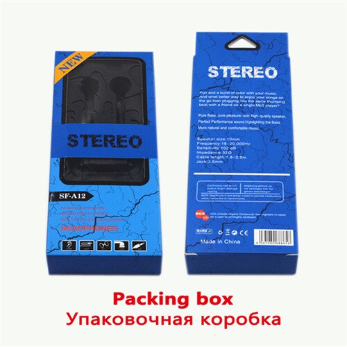 M & J-auriculares originales con de grietas en el hielo, para teléfonos móviles, con micrófono, para iPhone, Samsung, xiaomi: Blue Box