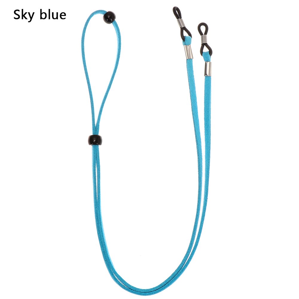 1Pc Verstelbare Anti-Verloren Gezichtsmasker Lanyards Lichtgewicht Antislip Opknoping Hals Bandjes Hat Winddicht Touw oren Protector: sky blue 01