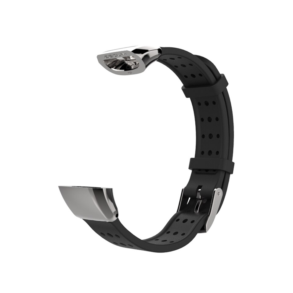 Correa de silicona para Huawei Honor Band 3, Correa deportiva para Huawei 2 Pro B19 B29, accesorios para pulseras de Honor: Silver Black / Band 2 Pro B19 B29