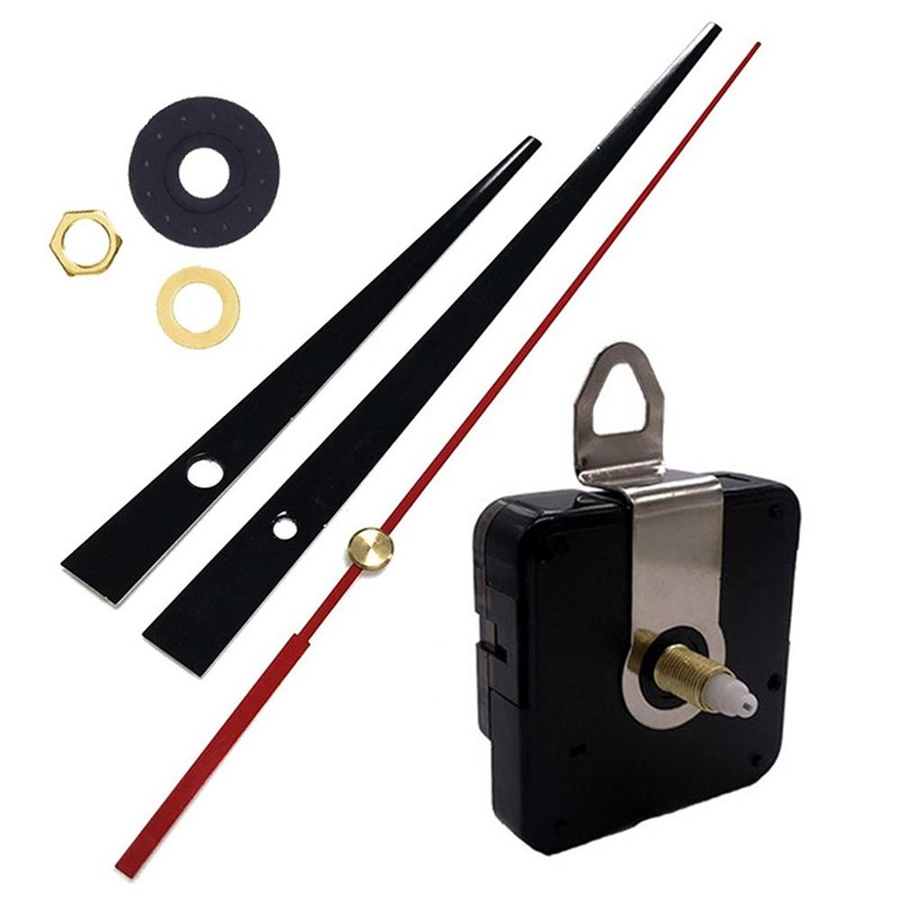 Sweep Silent Quartz Wall Clock Movement Mechanism and Hands Pointers with Hanger for Diy Repair Replacement Part