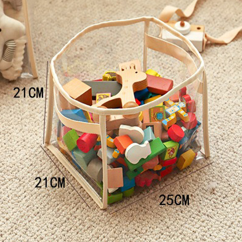 Lagerung Korb kinder Spielzeug Transparent Lagerung Eimer Große Kapazität Haushalt Tragbare Falten Buch Lagerung Box: green