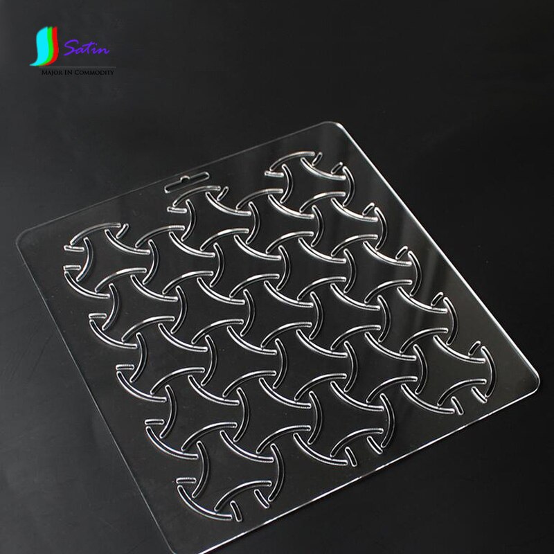 Transparent Big Size Acrylic Template for Cushion Pattern DIY Sewing Sashiko Embroidery Patchwork Pressure Line Template S0007H