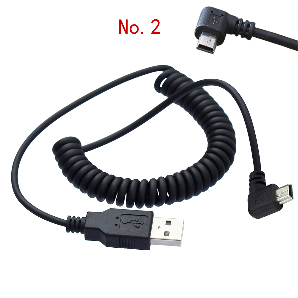 40cm usb 2.0 macho para mini usb 2.0 macho 90 graus mini usb ângulo cima ou baixo ângulo esquerda ou direita cabo de carregamento de dados retrátil: NO. 2 Right