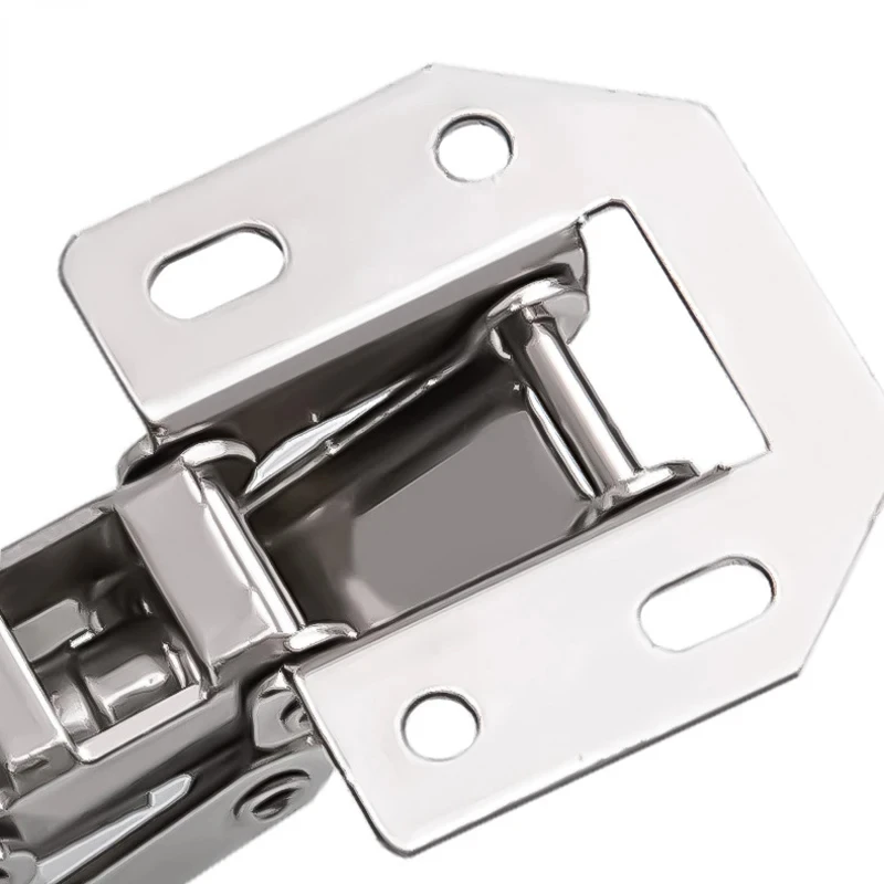 4Pieces Cabinet Hinges Drilling-free 90 Degree Hinge Cupboard Door Hydraulic Hinges Soft Close With Buffer Furniture Hardware