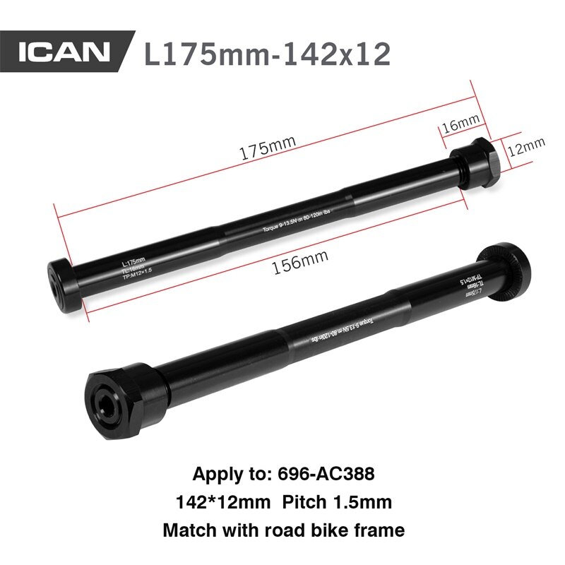 Fiets Naven Steekas 100*12Mm 142*12 150*15 197*15 Voor Road fiets Fiets Accessoires: AC696 AC388 front