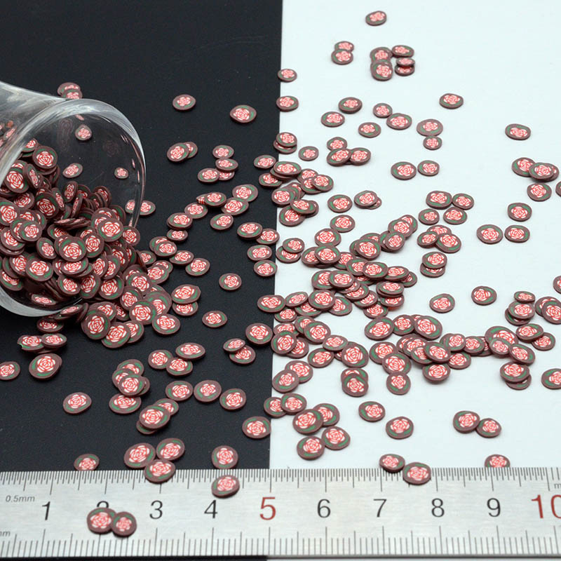 10g/ partier polymer ler drysser rosenblomster til håndværk, gør-det-selv-konfetti, neglekunst: 2