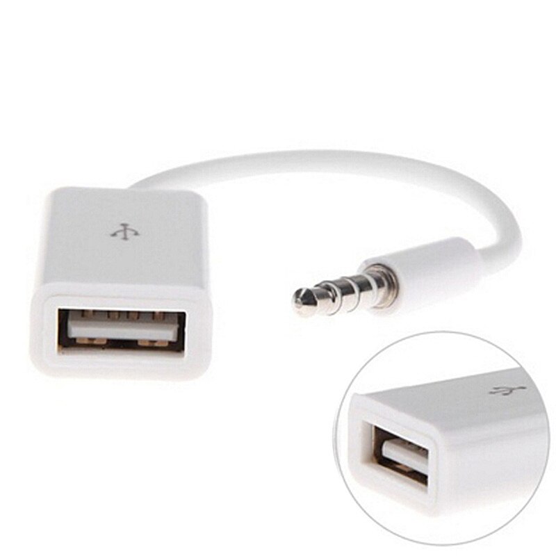 3.5mm AUX Audio Jack naar USB 2.0 Female Converter Kabel - Auto Audio Adapter