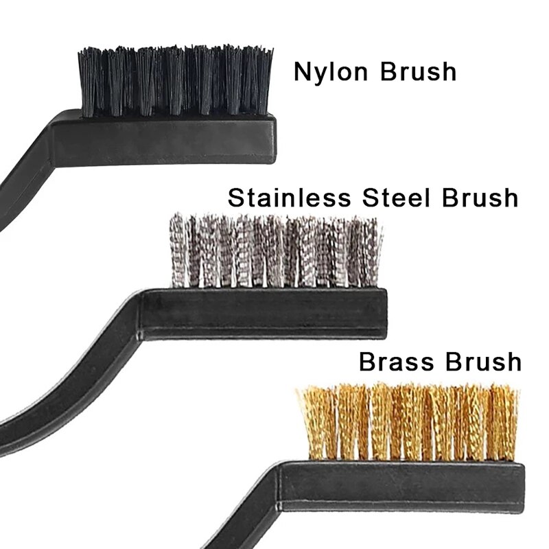 XX9A 3D Printer Nozzle Cleaning 4.7In Stainless Steel Brass Copper Wire Toothbrush