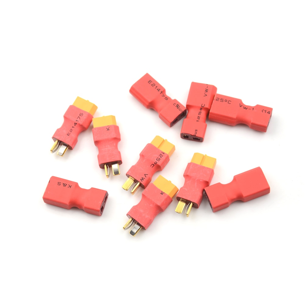 1pcs XT60 XT-60 to T-Plug Deans Male & Female No wire adapter connector For Lipo Battery charger