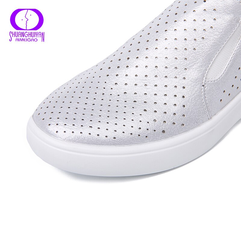 AIMEIGAO Flats Casual Vrouwen Schoenen Comfort Slip On Loafers Schoenen Comfortabele Zachte Bodem Platte Schoenen