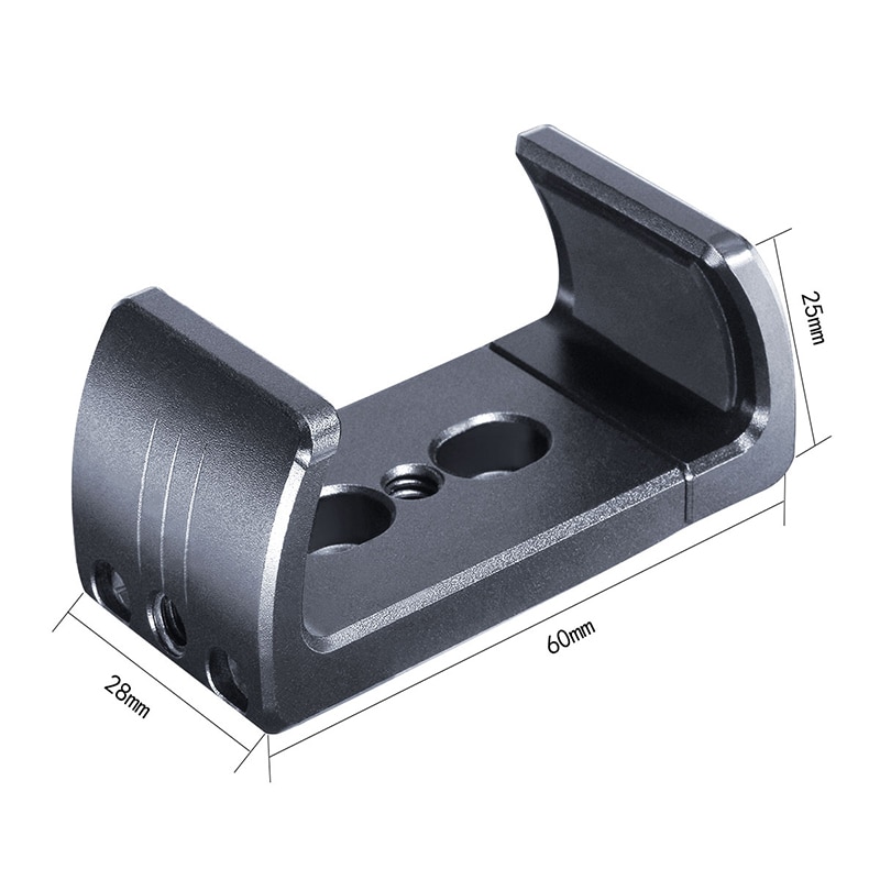 UURig R010 Power Bank DSLR Camera Kooi Bracket Klem Houder Draagbare Aluminium Legering Mobiele Telefoon Uitschuifbare Clip met 1/4 Schroef