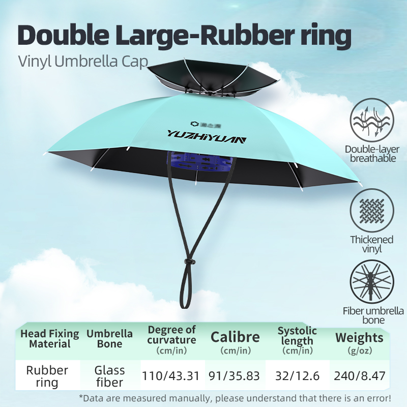 YUZHIYUAN Angelhut, UV-Schutz, tragbar, faltbar, Regenschirmhut, Regen, Sonnenschein, doppelter Verwendungszweck, für draussen-Camping, Angeln, Wandern: Lavendel