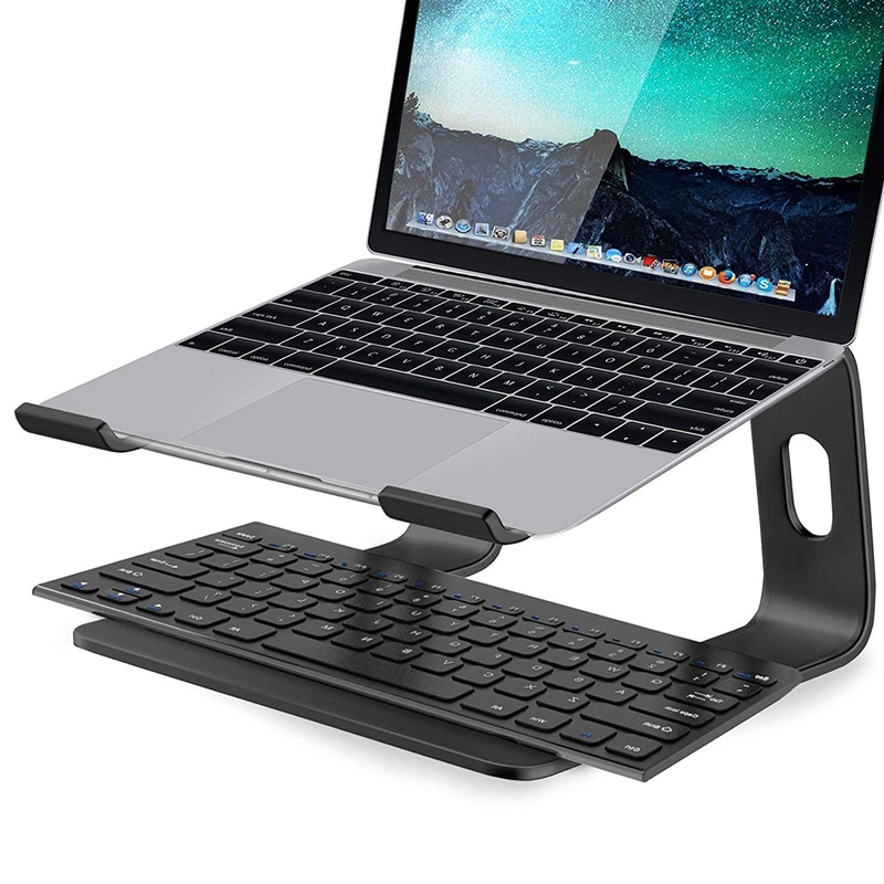 Bærbar pc-stativ i aluminium for skrivebord kompatibel for mac macbook pro bærbar holder ergonomisk heis metallstige for 10 to 15.6 in