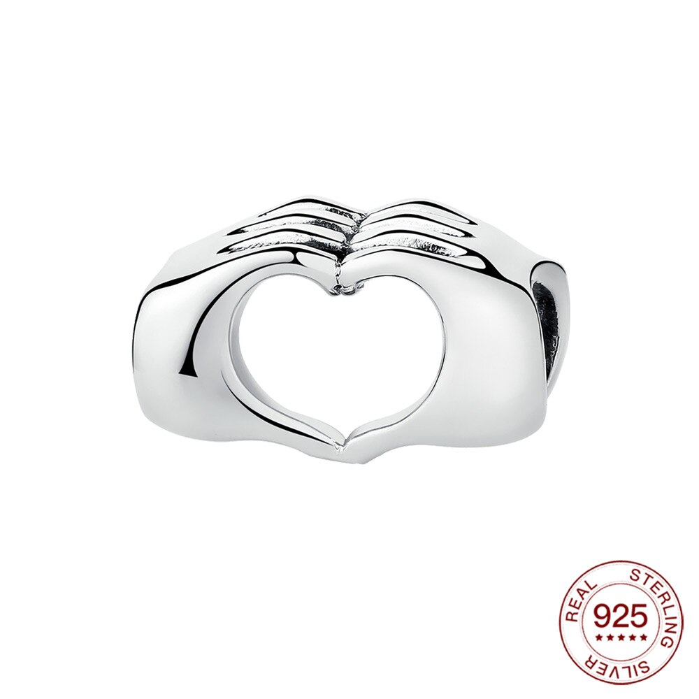 Nuove mani di fascino in argento sterling 925 love Bead Fit braccialetti originali da 3MM per regalo di gioielli da donna