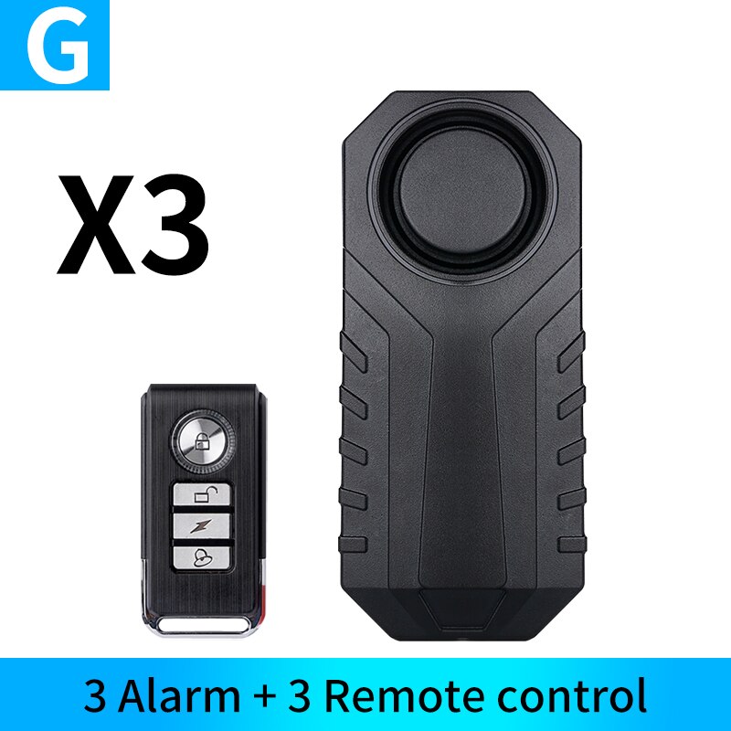 Détecteur Anti-perte de rappel de Vibration, télécommande électrique pour voiture, vélo moto, alarme de sécurité étanche: Set G