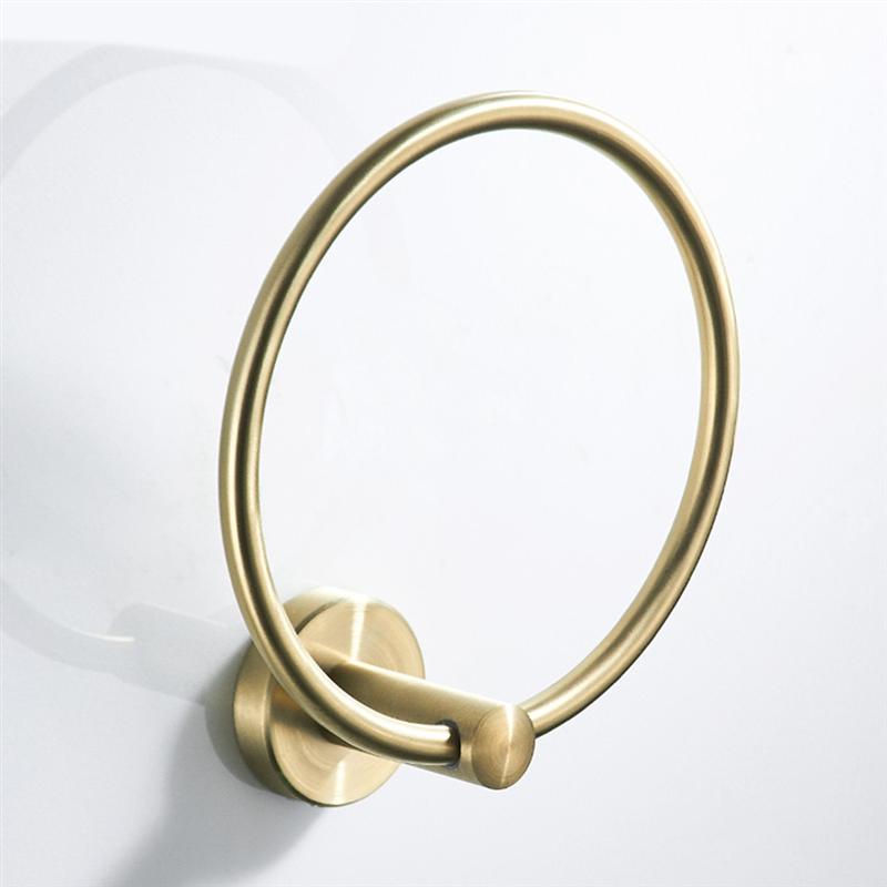 Robe Haak Roestvrij Staal Handdoek Haak Opknoping Badkamer Handdoek Ring Creatieve Handdoek Haak Golden Massief Messing Badkamer Accessoires