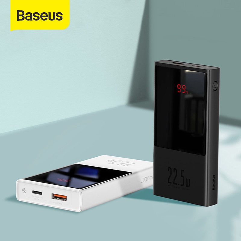 Baseus 10000/20000Mah Mini Power Bank 22.5W Quick Opladen Externe Batterij Oplader Digitale Display Pd Qc Snelle lading Power Bank