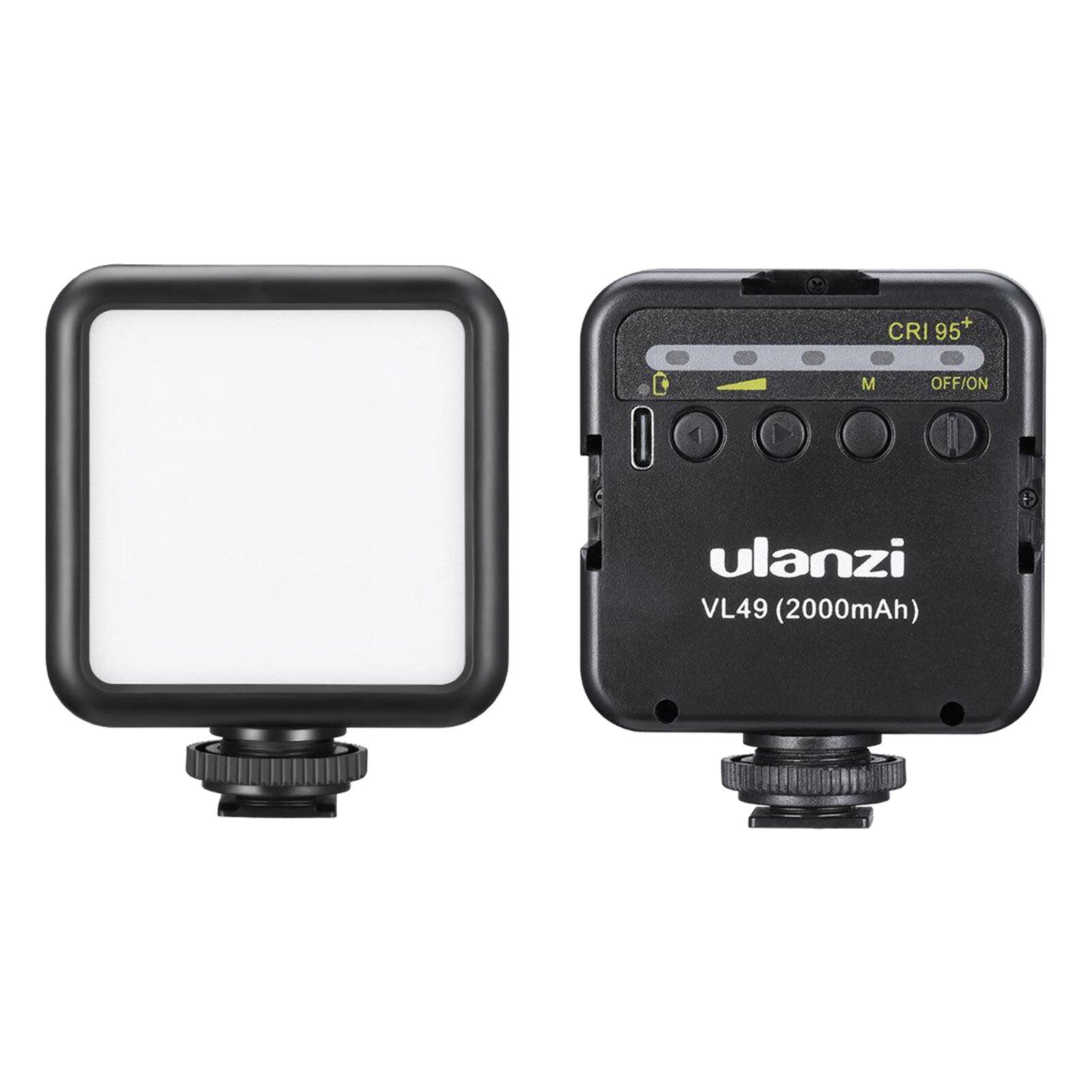 VL49 Mini Camera Video Licht Met Koud Schoen, Draagbare & Oplaadbare 2000Mah Led Fotografie Lamp, + Dimbare 5500K Voor Vlogging