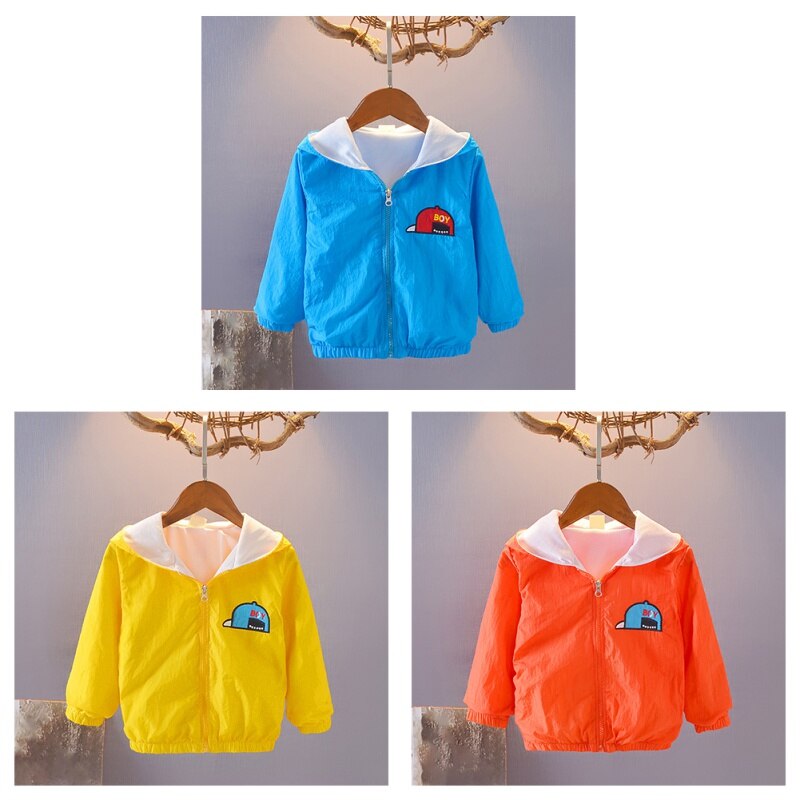 Toddler Hoodie Jackets Kids Printing Hooded Windbreak Outerwear Newborns Baby Infant Girls Boys Coat
