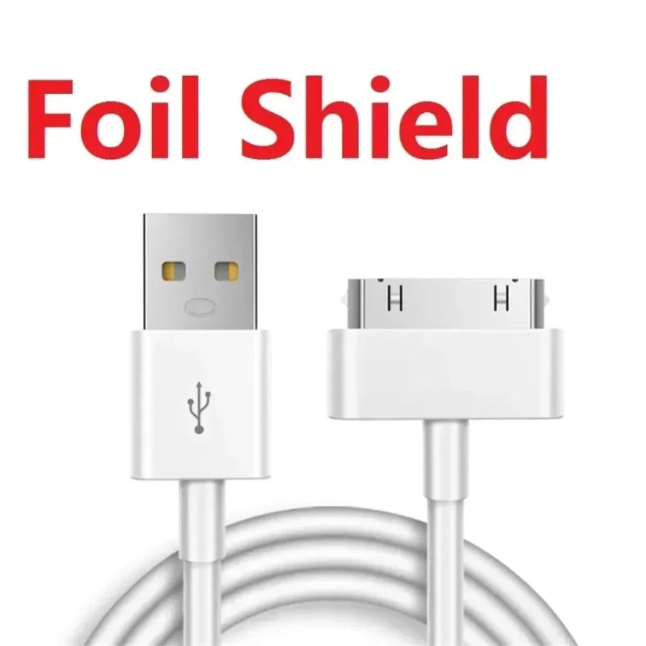 30 -stifts usb-laddningskabel för iphone 4 4s 3g ipad 1 2 3 ipod 3gs adaptertillbehör nano touch-laddningskabel usb-laddare